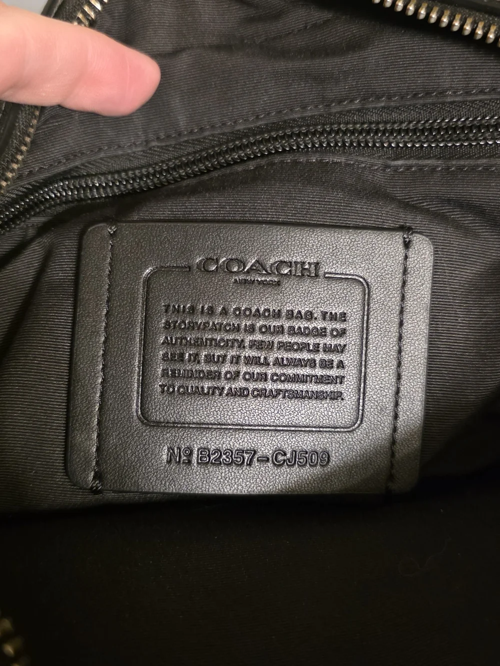 Coach Elias Black Leather Crossbody CJ509